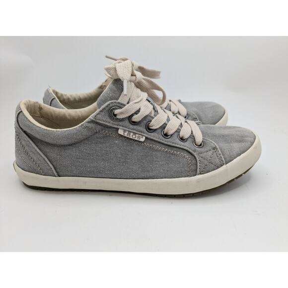 Taos Star Gray Canvas Comfort Sneakers Size 7 Wide - Picture 5 of 9